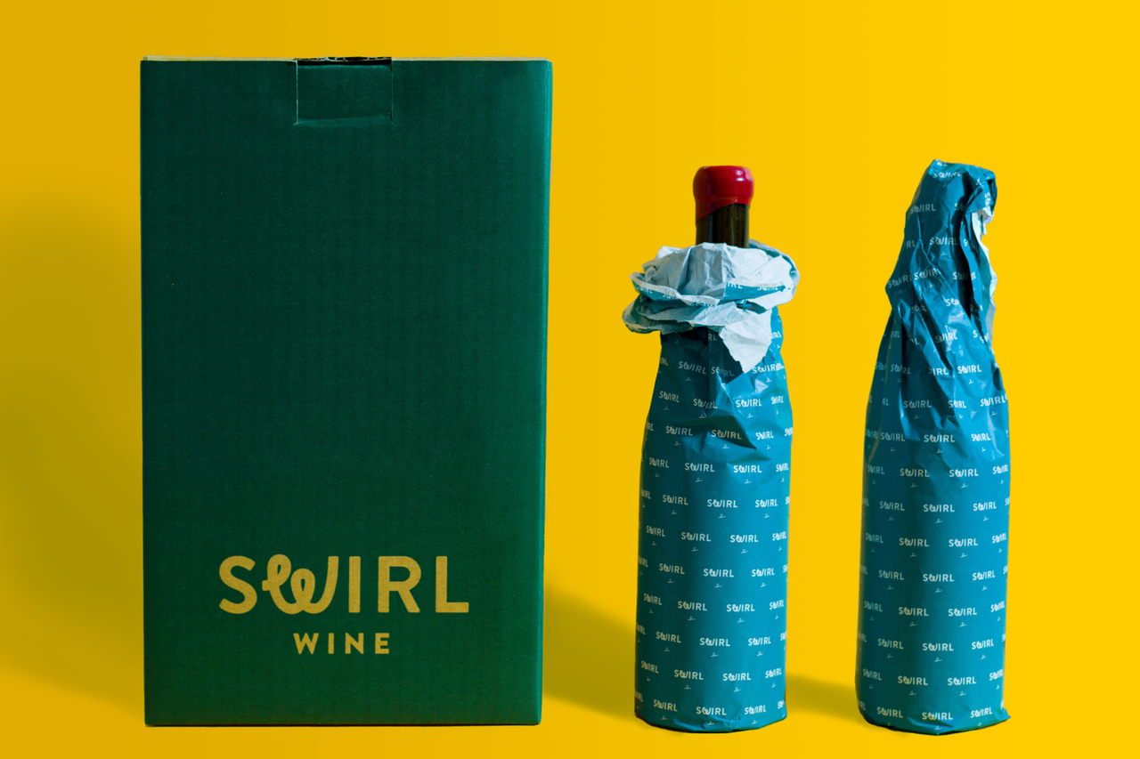 Two bottles gift-wrapped for giving